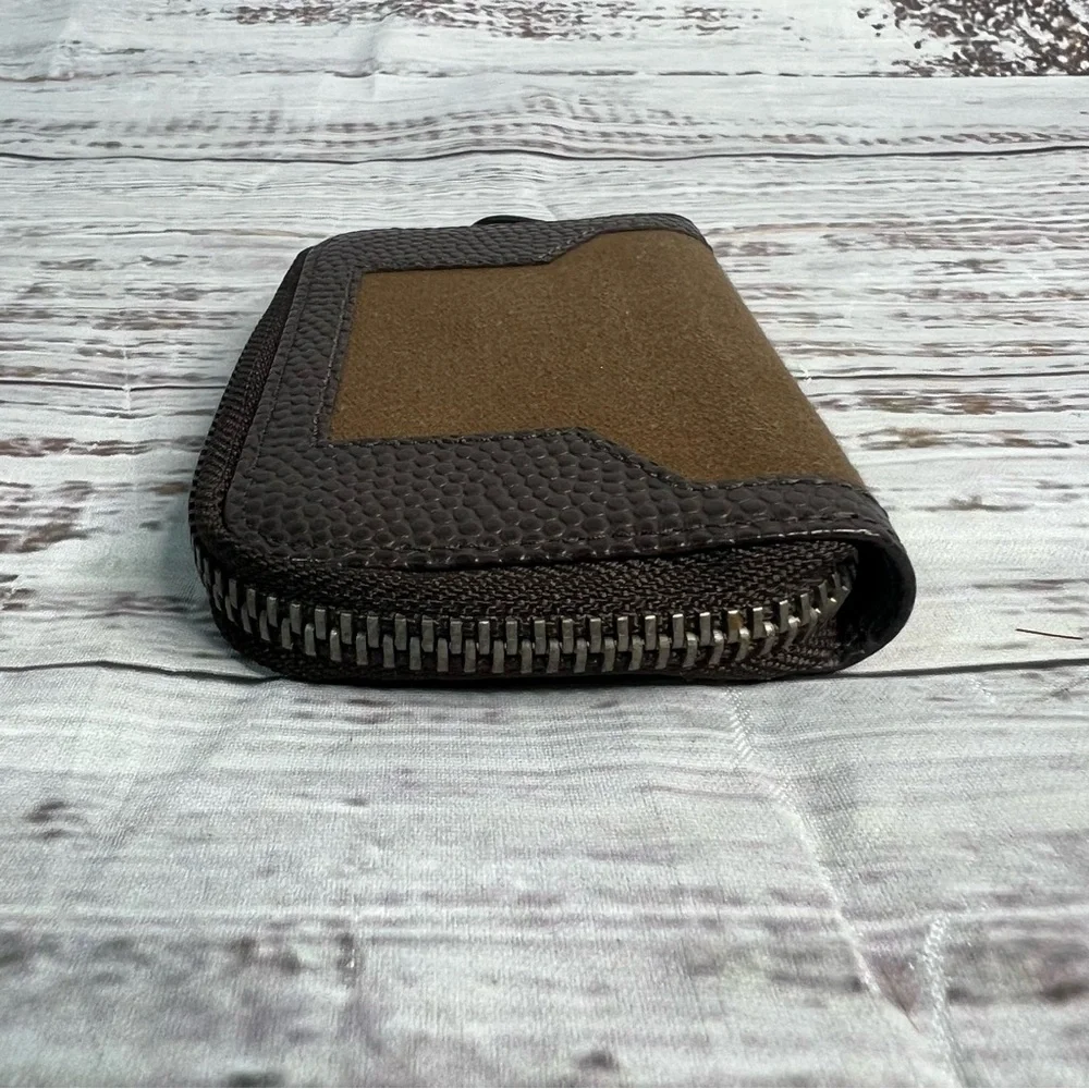 Dunhill Key Case 6 Canvas and Leather‎ Long Tail Logo Pebbled Leather Canvas